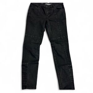NWOT FREE PEOPLE Women's COATED JILLIAN Skinny MOTO Jeans - Black - size 28